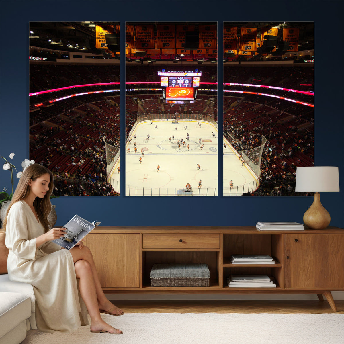 98213-MGV-CV-36X24 - Wachovia Center Prior to Flyers Game Ice Hockey Stadium