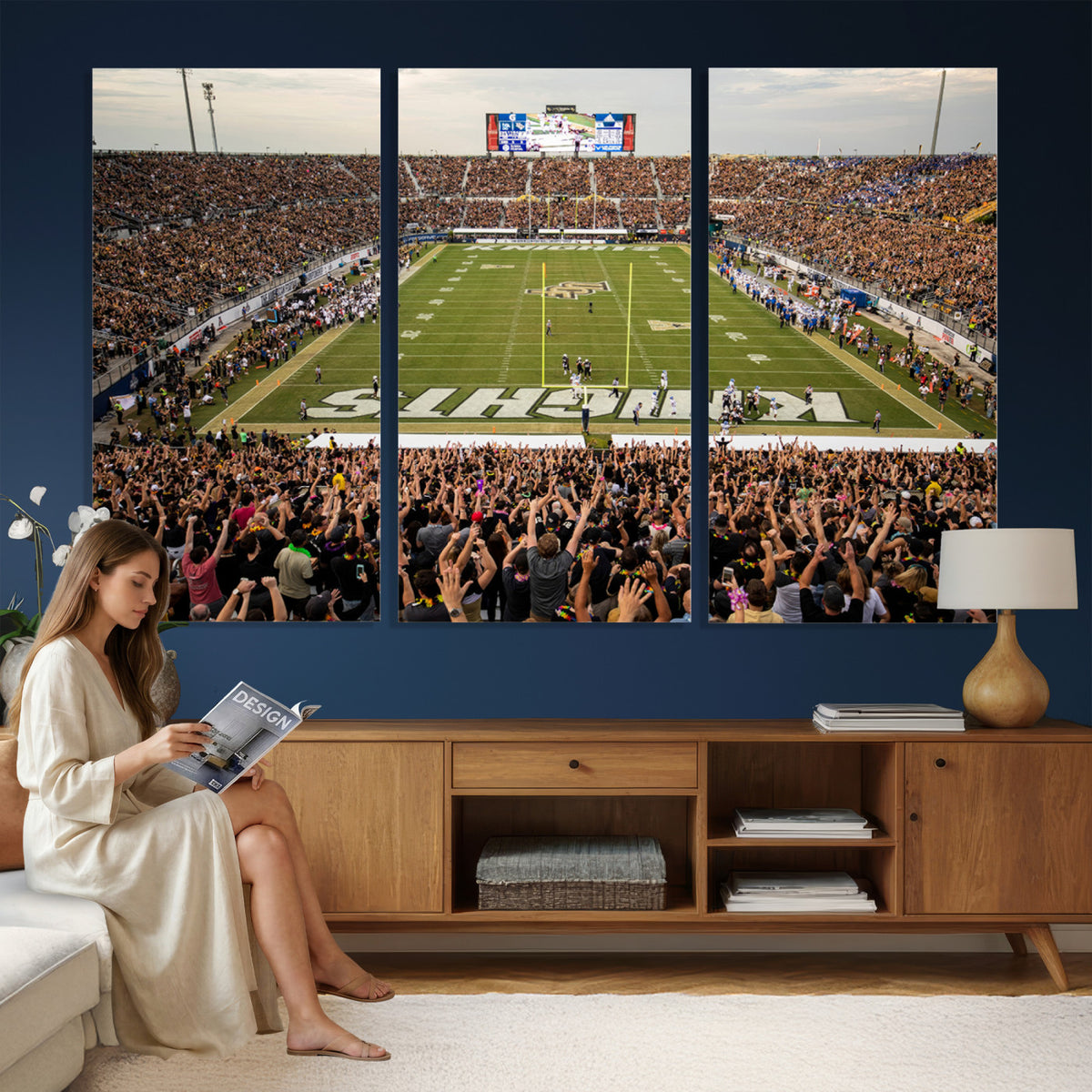 38659-MGV-CV-36X24 - UCF Knights Football Team Print - Orlando FBC Mortgage Stadium Canvas Print