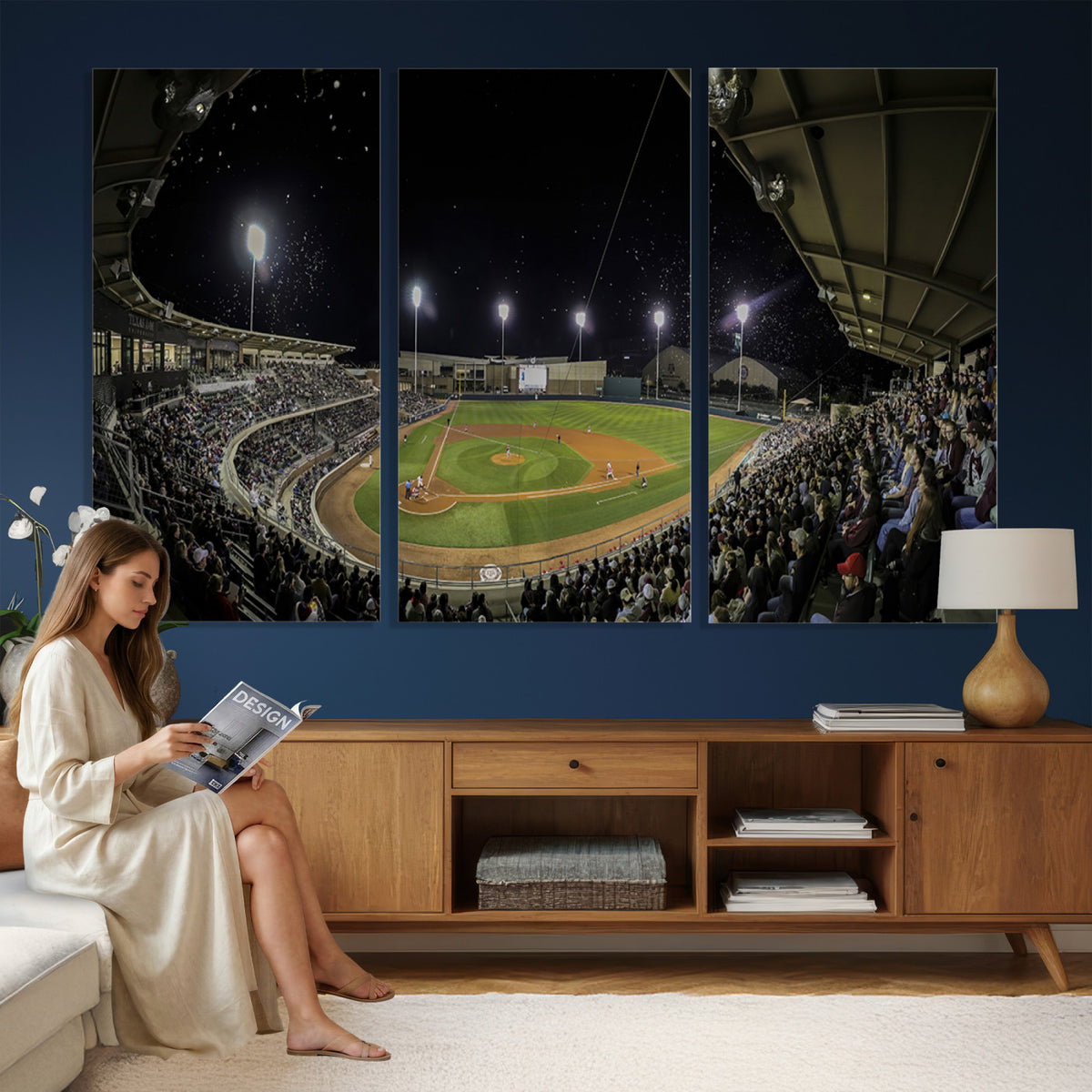 10262-MGV-CV-36X24 - Olsen Field at Blue Bell Park - Texas A&M Aggies Baseball Stadium Wall Art Canvas Print