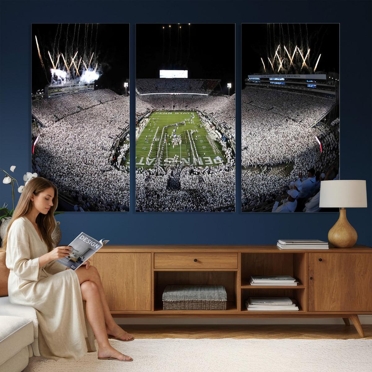 84537-MGV-CV-36X24 - Penn State Beaver Stadium Canvas Wall Art - Nittany Lions Football Print