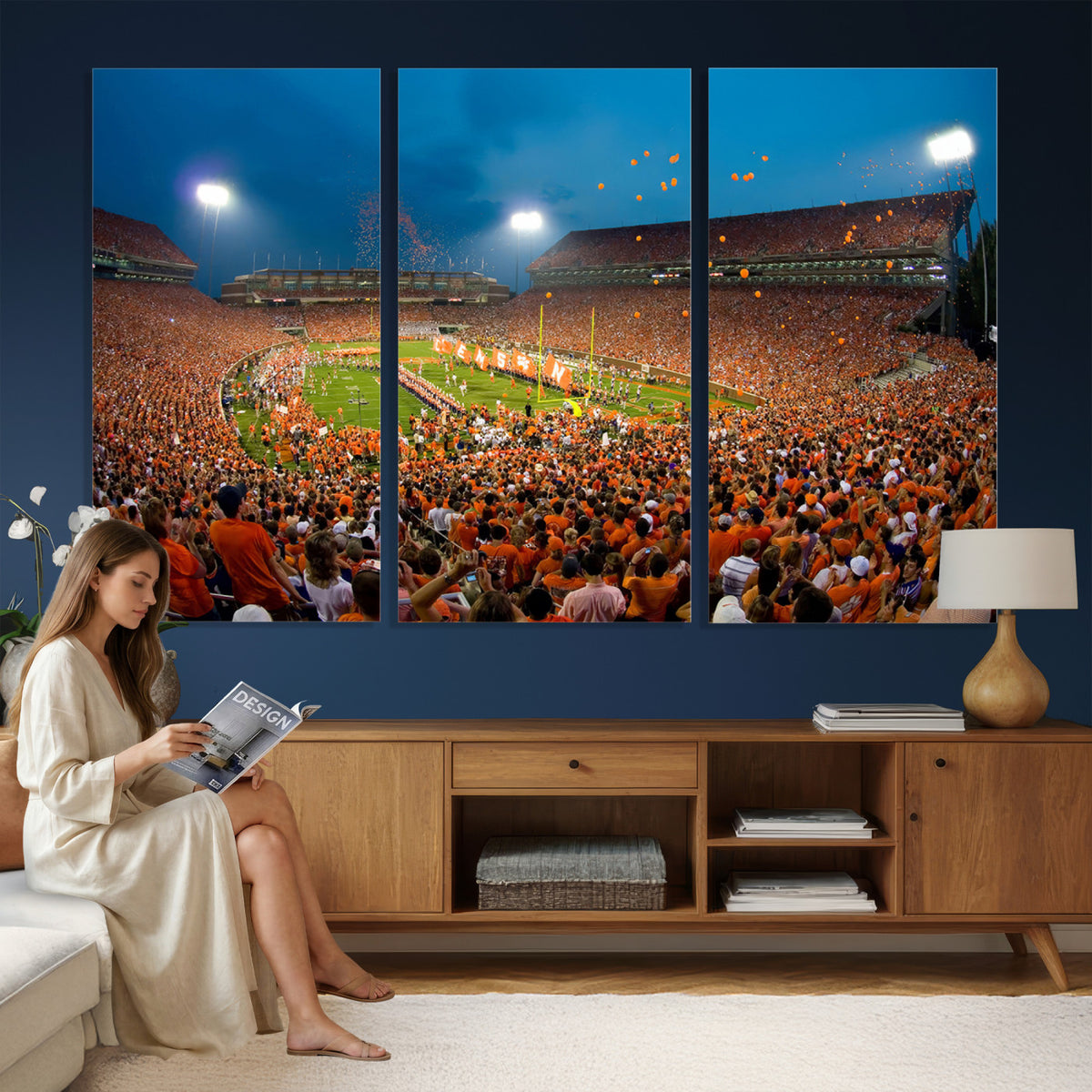 26196-MGV-CV-36X24 - Clemson University Tigers Football Team Print, Clemson