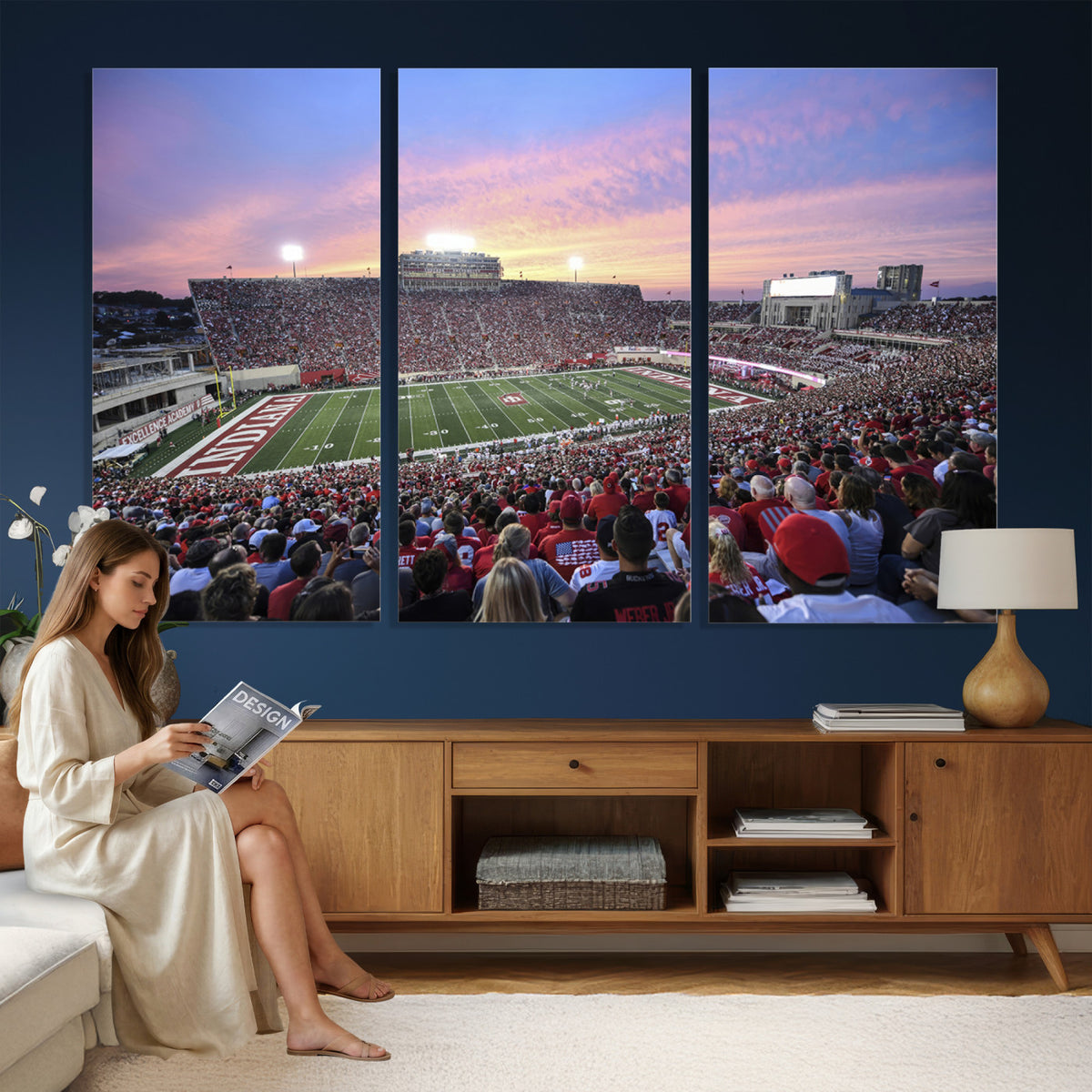 13046-MGV-CV-36X24 - Indiana University Hoosiers Football Team Print
