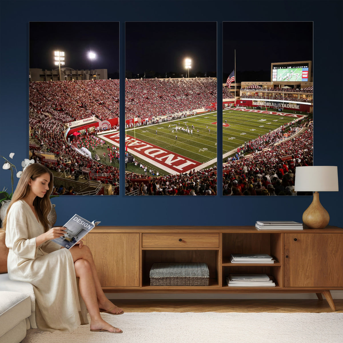 82748-MGV-CV-36X24 - Indiana University Hoosiers Football Team Print Canvas