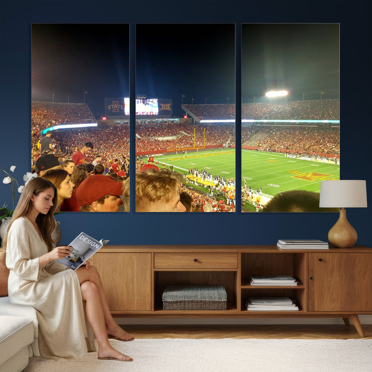 94319-MGV-CV-36X24 - Iowa State University Cyclones Art Print, Jack Trice Stadium Ames