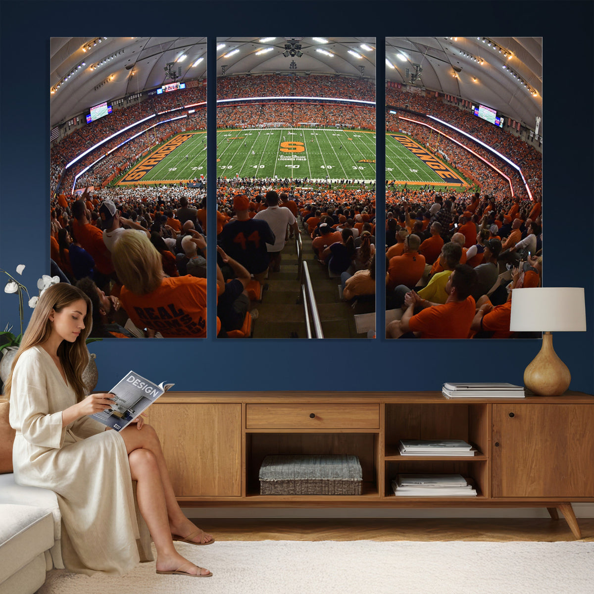 43291-MGV-CV-36X24 - Syracuse University Orange Football Canvas Print, Football Team Print - Syracuse JMA Wireless Dome