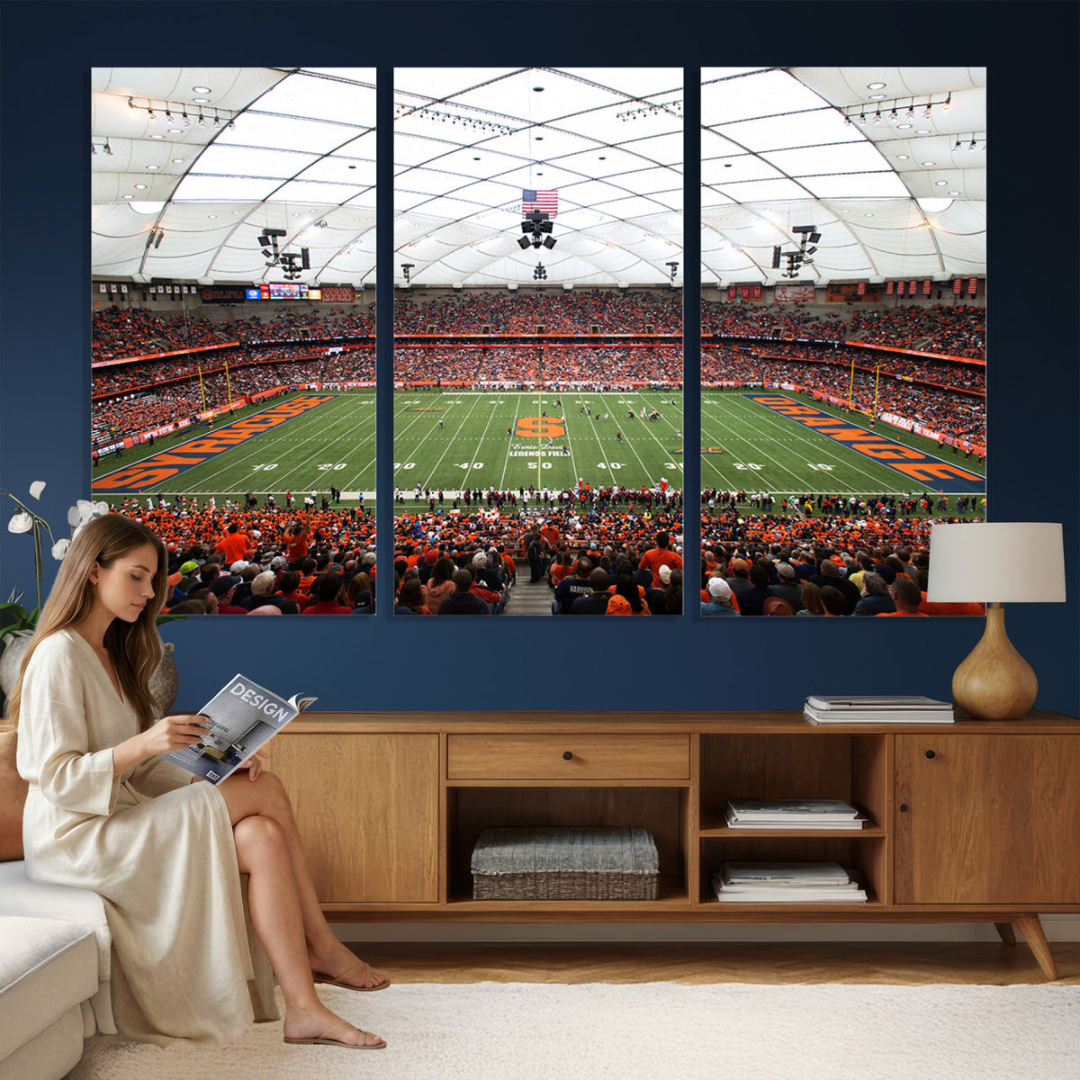 78104-MGV-CV-36X24 - Syracuse University Orange Football Team Print, Syracuse