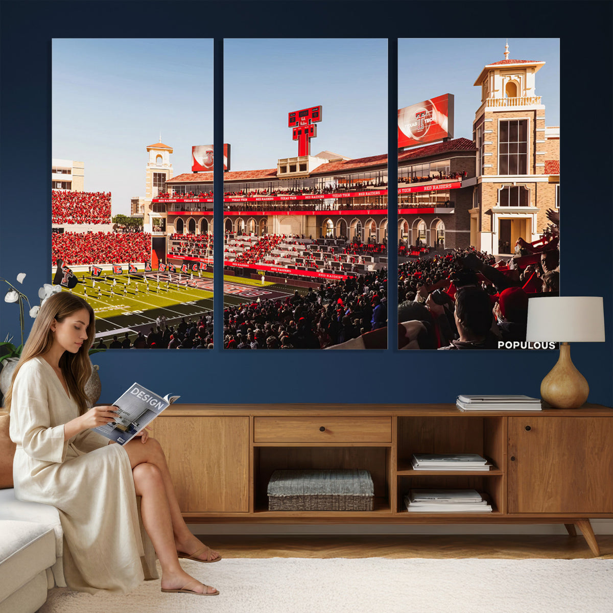 89744-MGV-CV-36X24 - Jones AT&T Stadium Texas Tech Red Raiders Wall Art