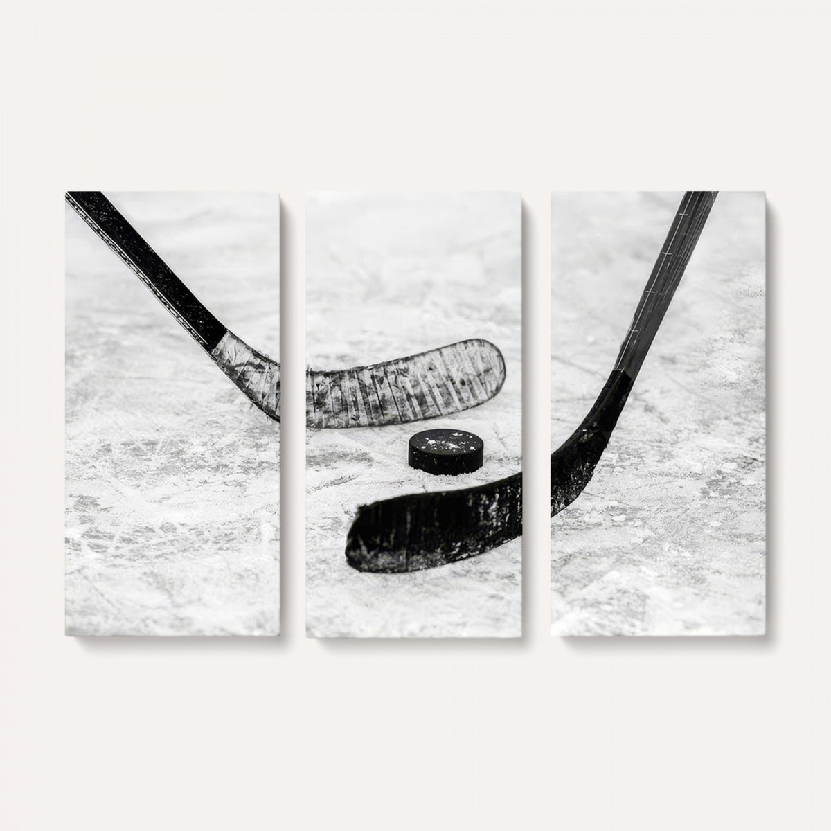 82900-MGV-CV-36X24 - Winter Ice Hockey Sport Canvas Wall Art Print, Hockey Wall Decor