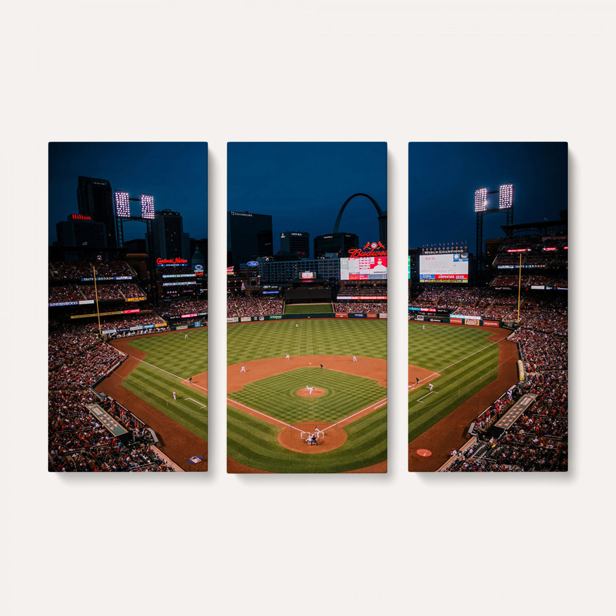 38612-MGV-CV-36X24 - St. Louis Cardinals Baseball Team Print - Busch Stadium Wall Art