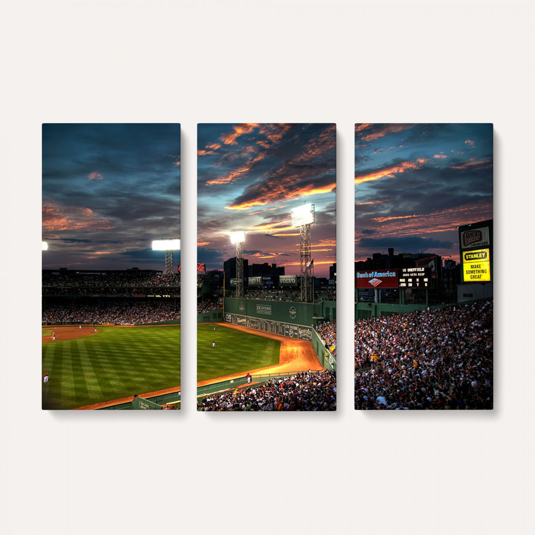 Fenway Park Wall Art Canvas Print | Large Baseball Stadium Canvas for Red Sox Fans