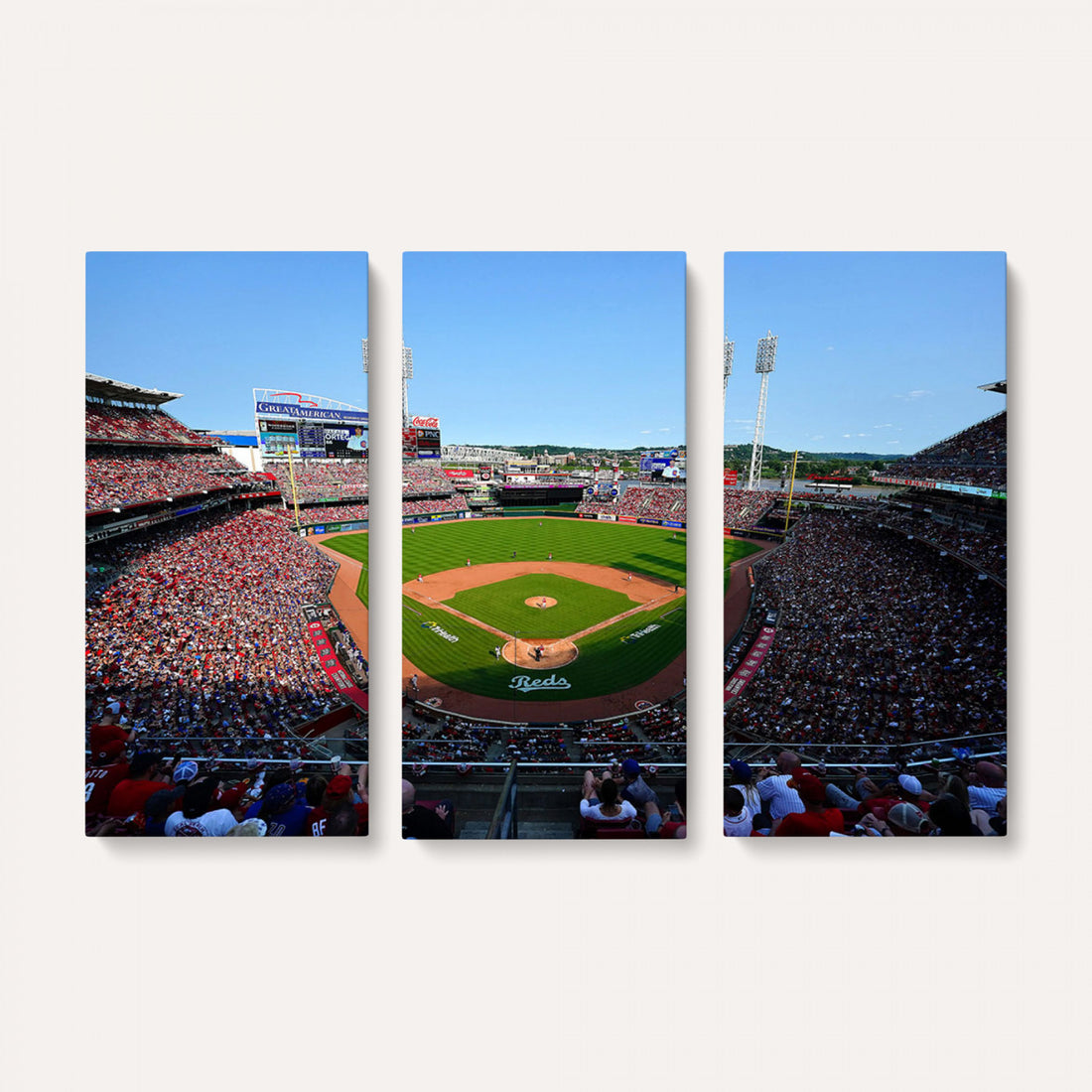 Cincinnati Reds Baseball Canvas Print | Great American Ball Park Stadium Wall Art