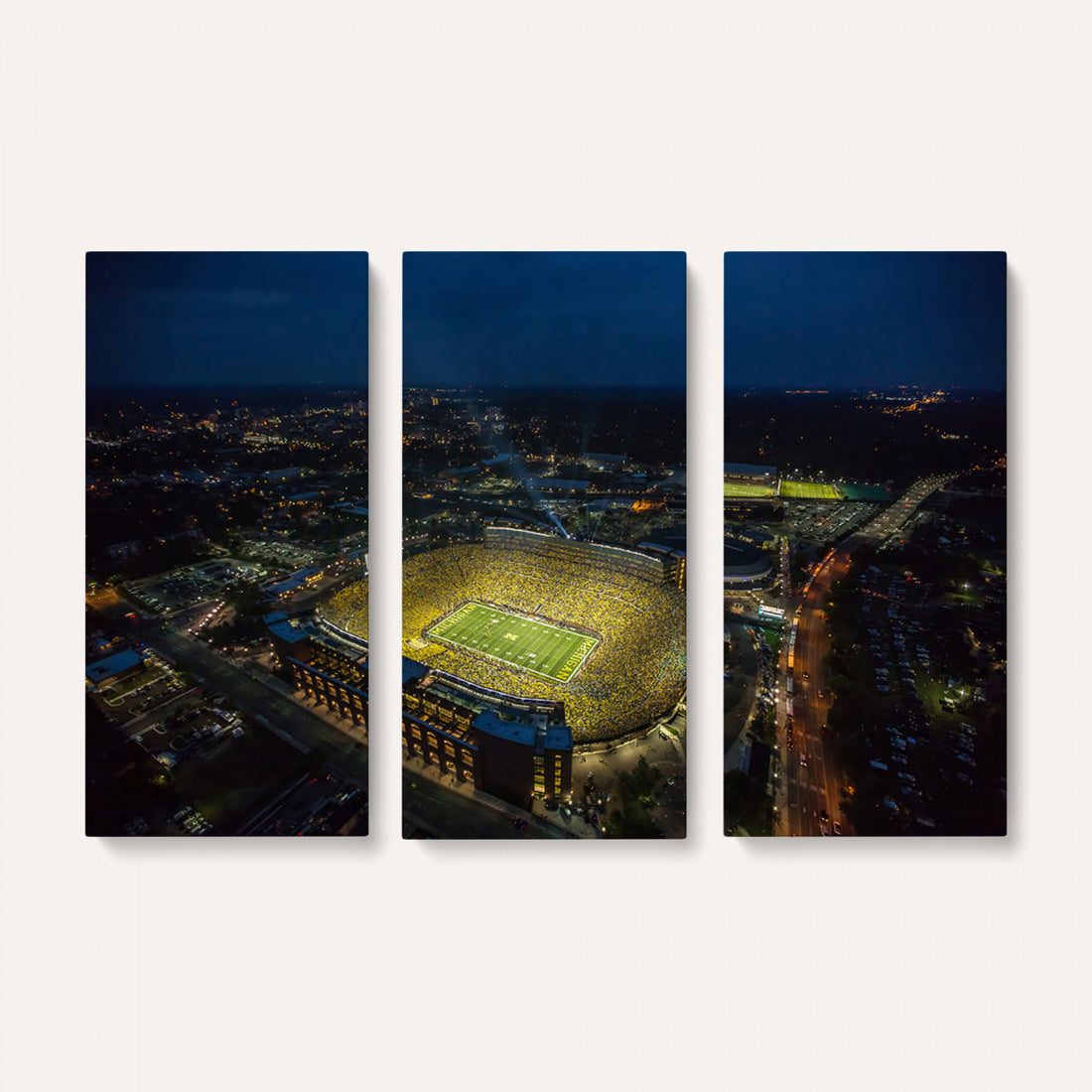 Michigan Wolverines Football Team Print, Michigan Stadium Wall Art Canvas Print