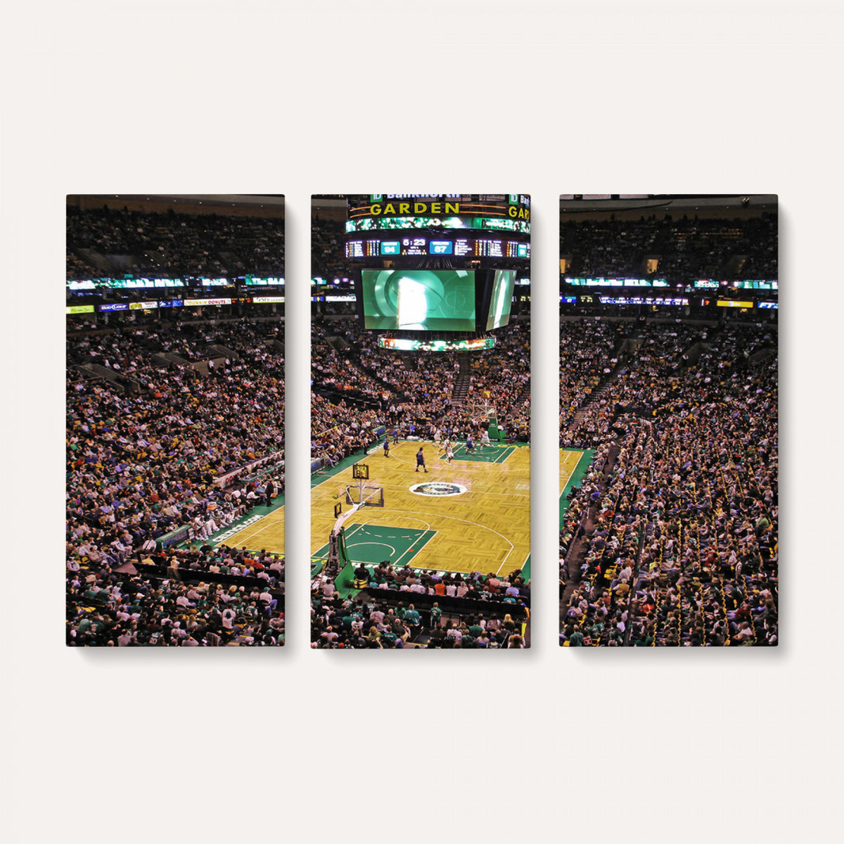 21705-MGV-CV-36X24 - TD Garden Basketball Canvas Wall Art | Boston Celtics Live Action