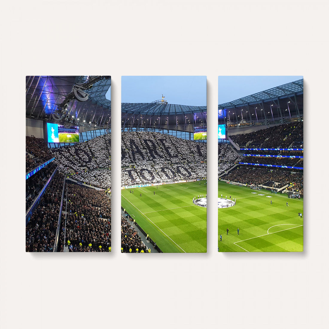 Tottenham Hotspur Stadium Canvas Print, Match Day Triple Canvas Wall Art