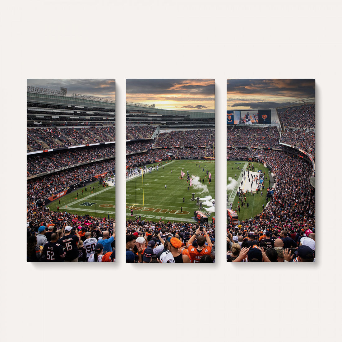 Chicago Bears Soldiers Field Wall Art Canvas Print, Home Bar Wall Decor