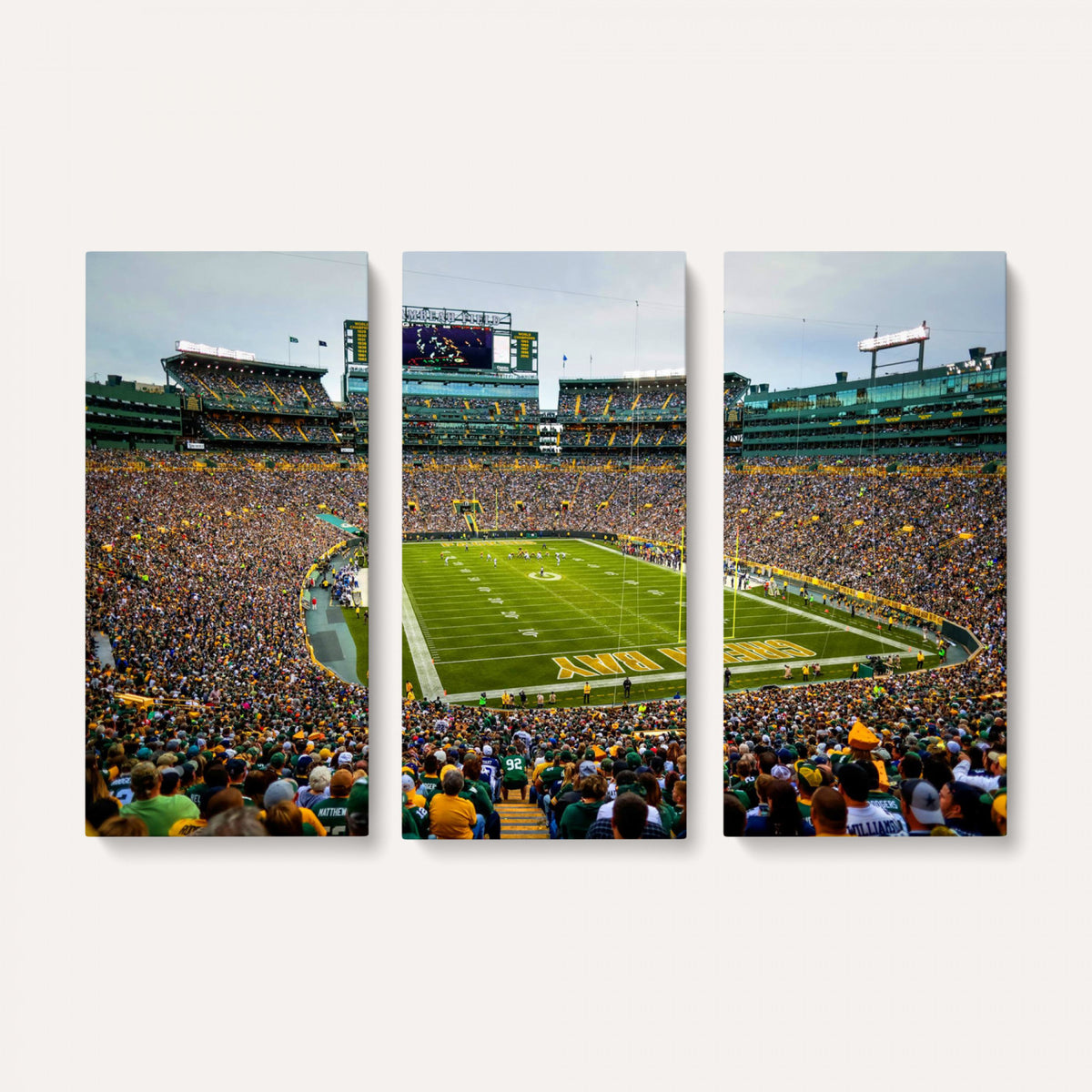 GBP101-MGV-CV-36X24 - Green Bay Packers Lambeau Field Stadium Wall Art Canvas Print
