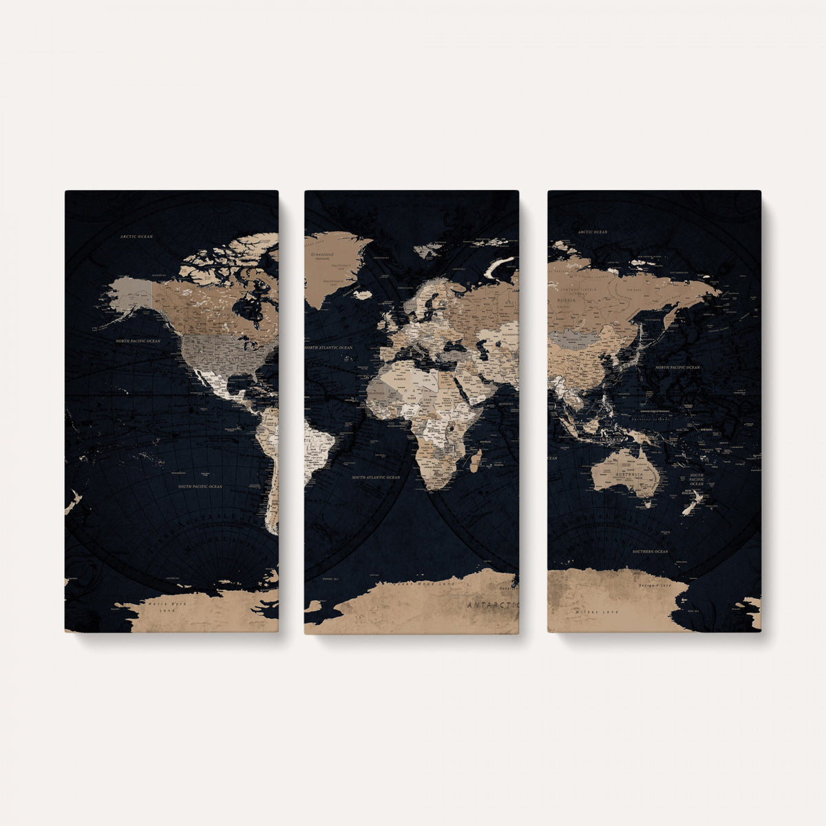 25812727-MGV-CV-36X24 - Grunge Wall Art World Map Canvas Print