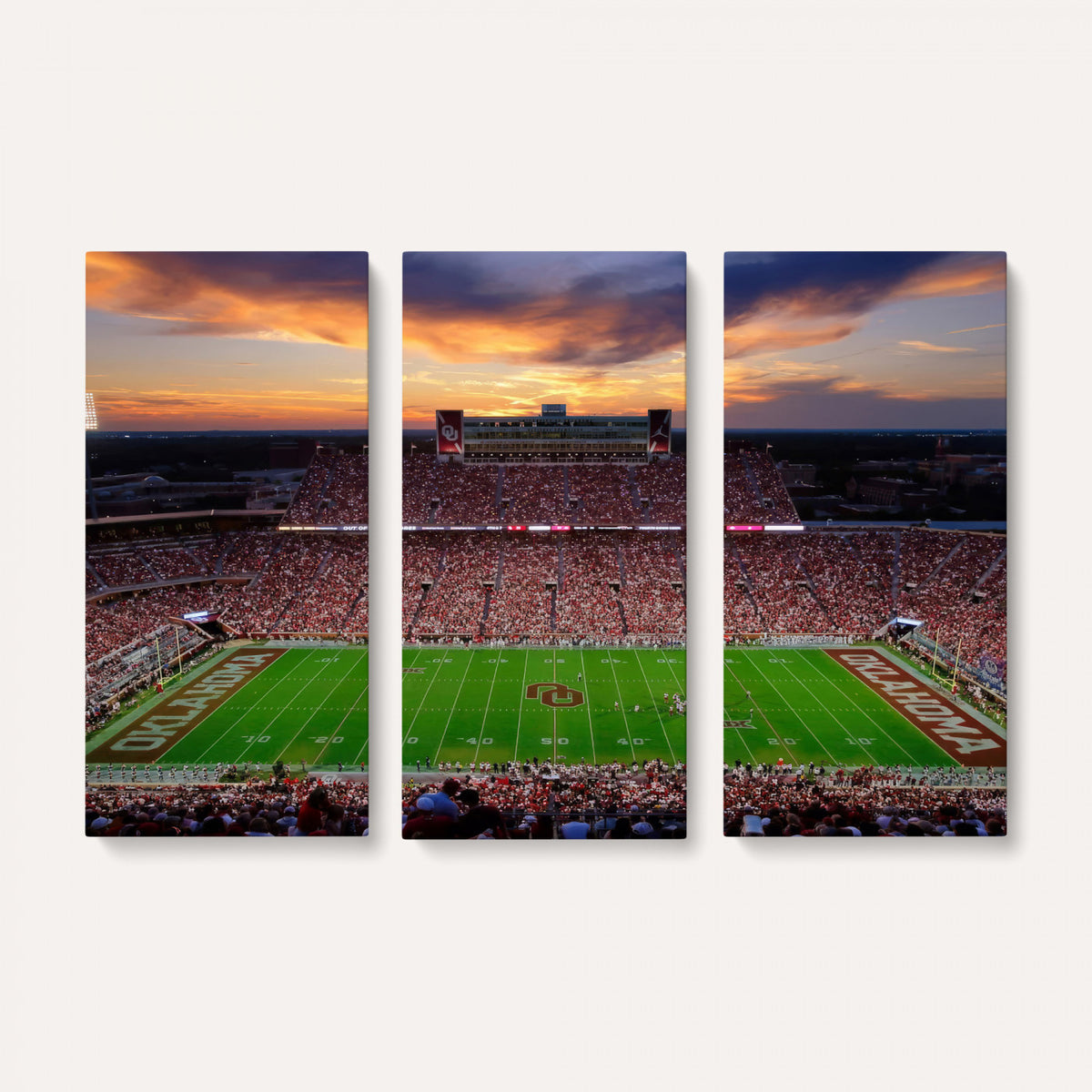 51457497-MGV-CV-36X24 - Oklahoma Sooners Stadium Wall Art Canvas Print, College Football Decor