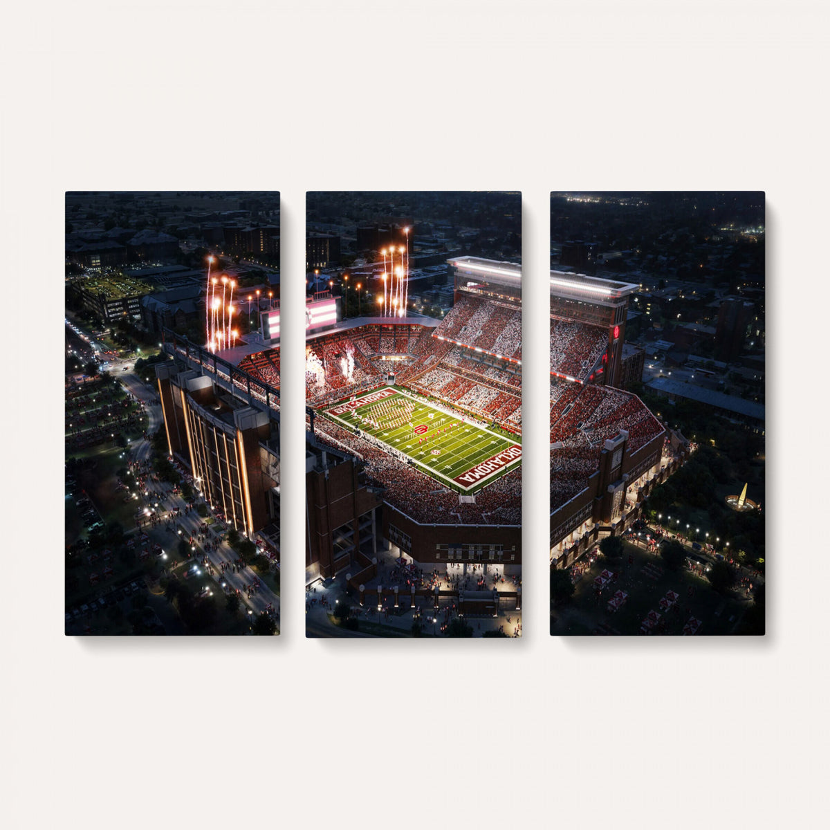 16867141-MGV-CV-36X24 - Oklahoma Memorial Stadium, Gaylord Memorial Stadium Wall Art