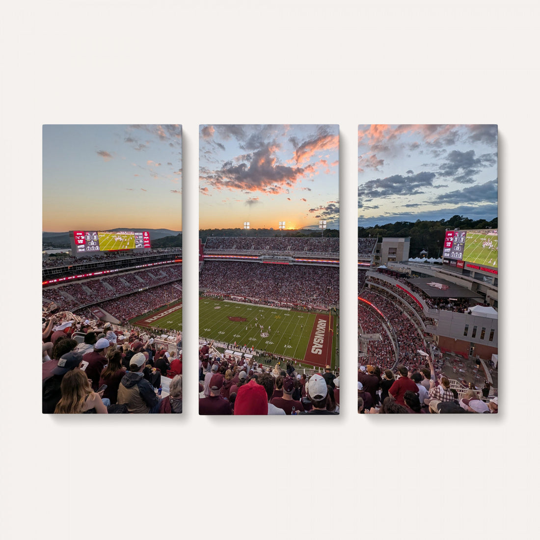 Donald W. Reynolds Razorback Stadium Wall Art Canvas Print, Extra Large Game Room Wall Decor
