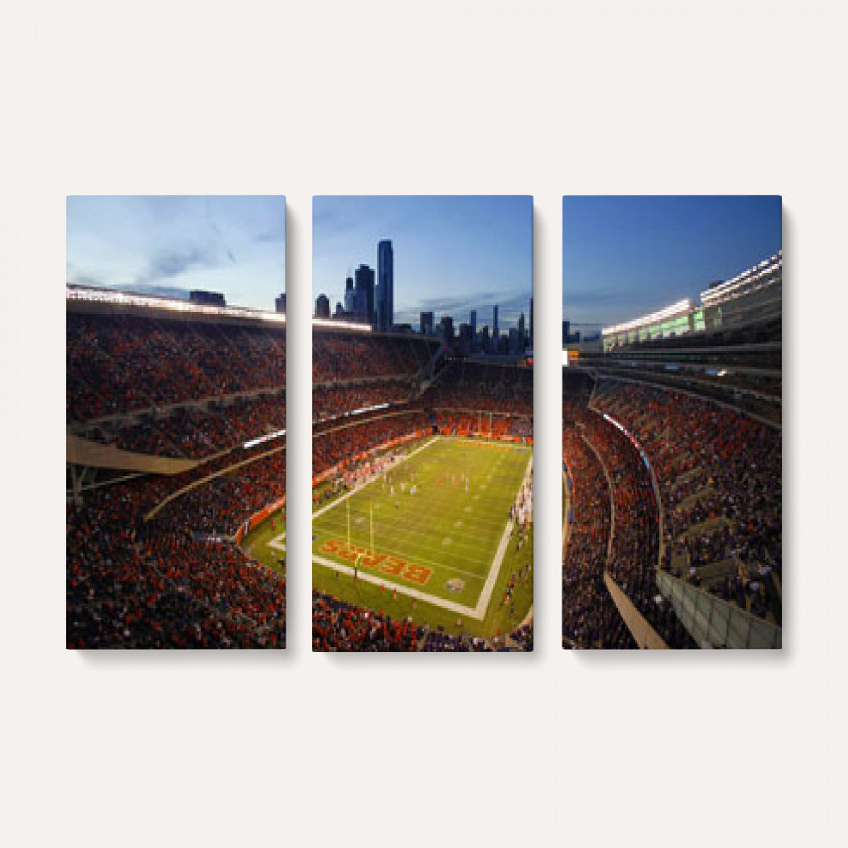 50691720-MGV-CV-36X24 - Chicago Bears Soldier Field Canvas Wall Art, NFL Stadium Panorama Print, Football Arena Photography for Sports Fans