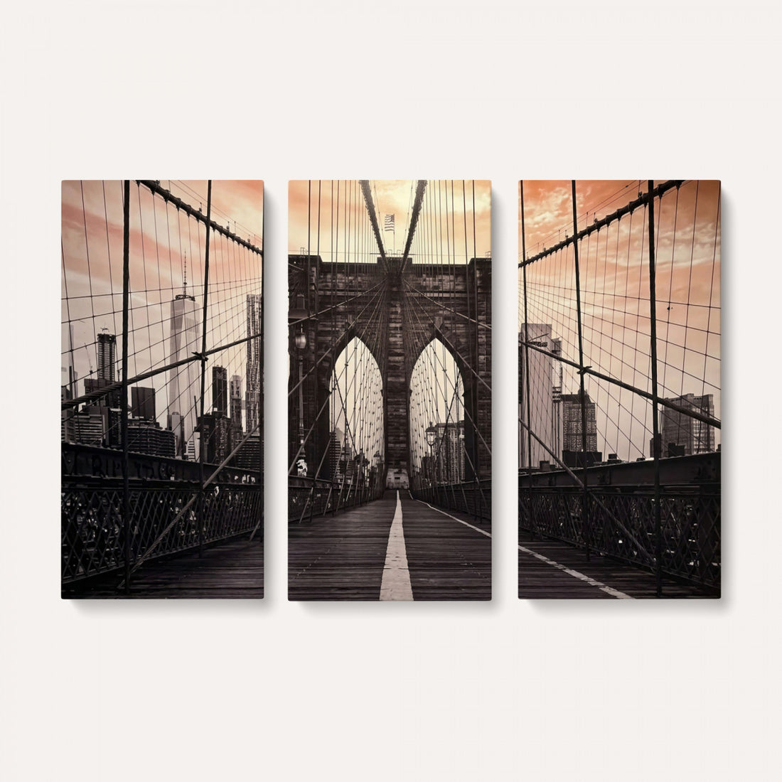 Brooklyn Bridge Canvas Wall Art, New York City Skyline Photography