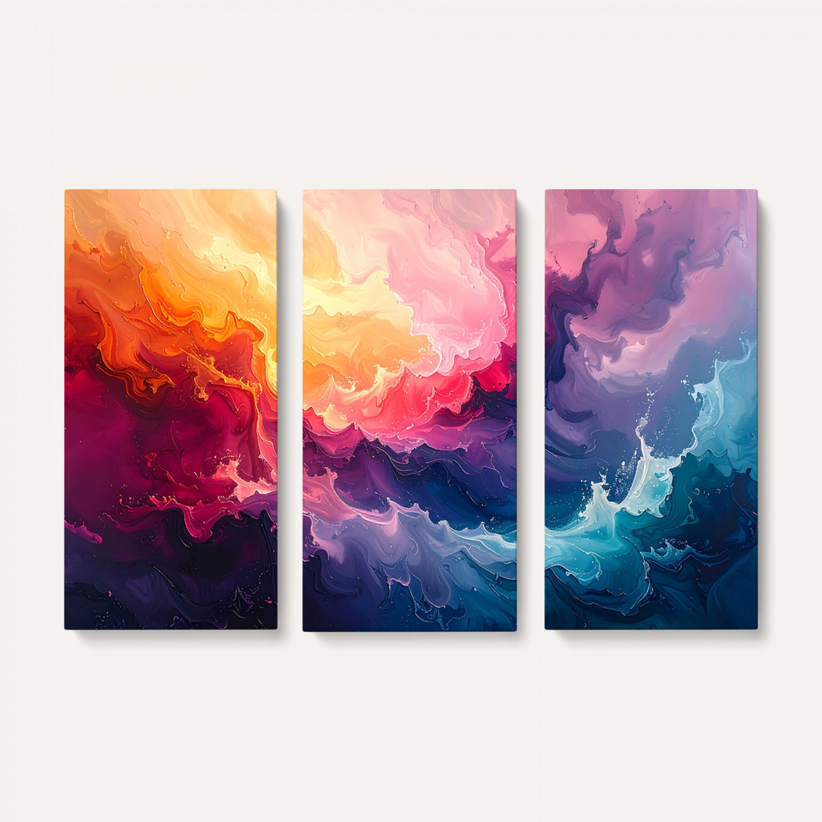 16157633-MGV-CV-36X24 - Large Colorful Abstract Canvas Wall Art Print, Vibrant Popup Color Art Print