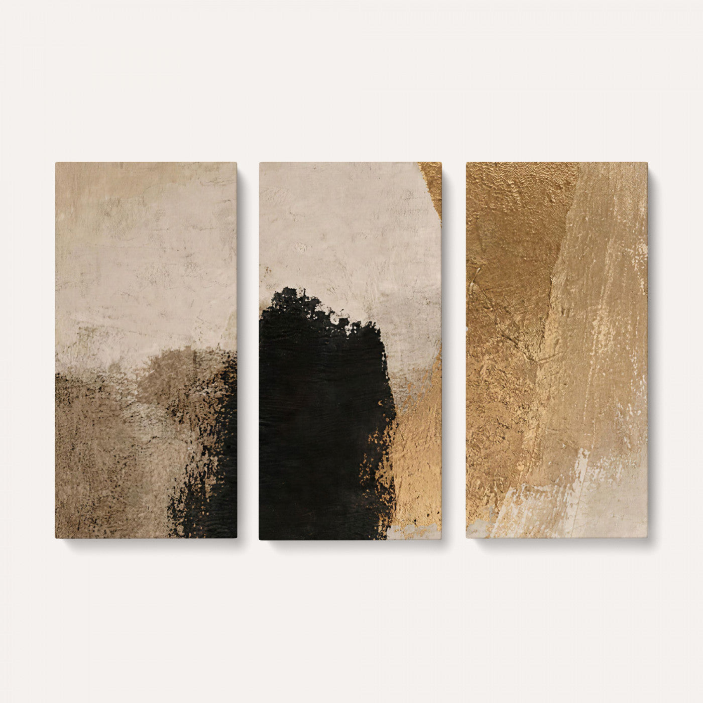 36003778-MGV-CV-48X32-3P - Mid Century Modern Geometric Canvas Wall Art, Abstract Triptych Print