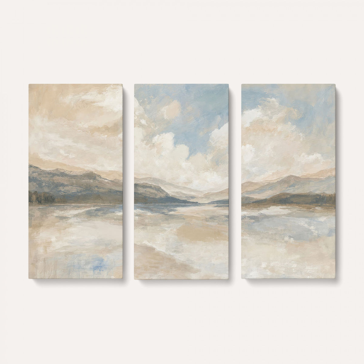 12998065-MGV-CV-36X24 - Serene Mountain and Lake Landscape Canvas Wall Art