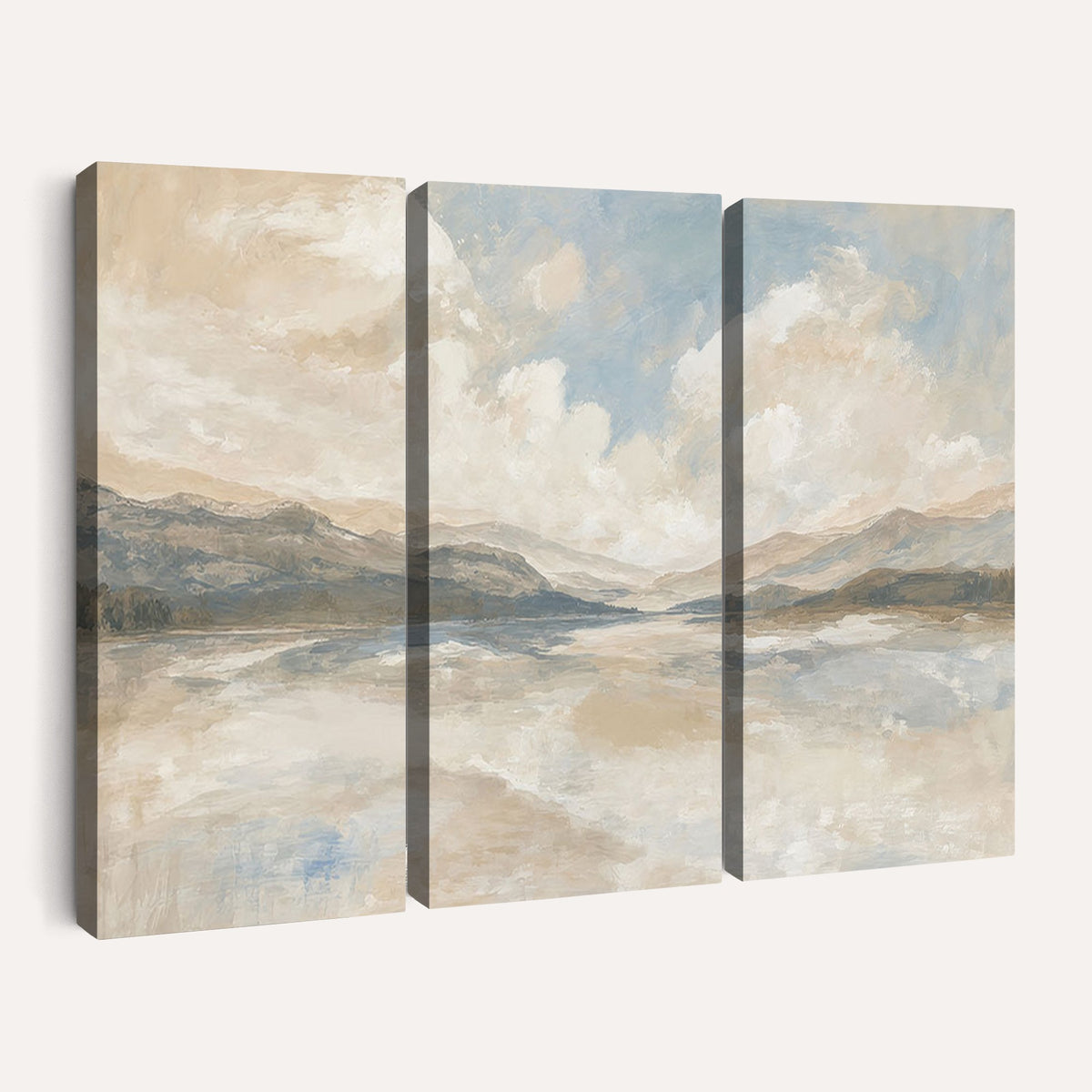 12998065-_Poster-30x20 - Serene Mountain and Lake Landscape Canvas Wall Art