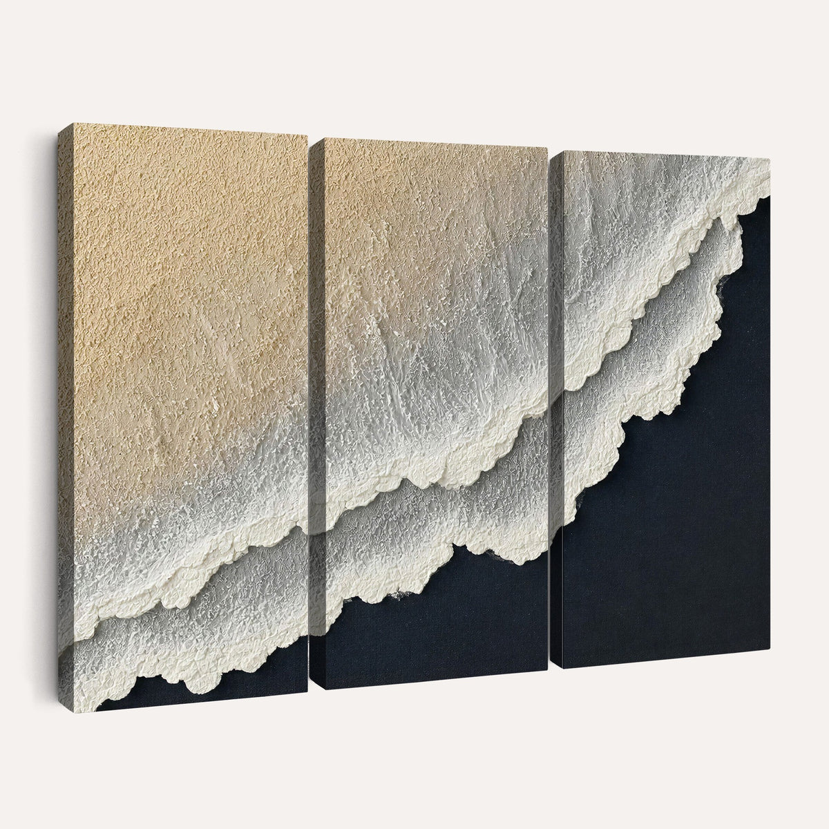 32969959-MGV-CV-24X16 - Abstract Ocean Wave Canvas Wall Art, Coastal Beach Wall Decor for Living Room