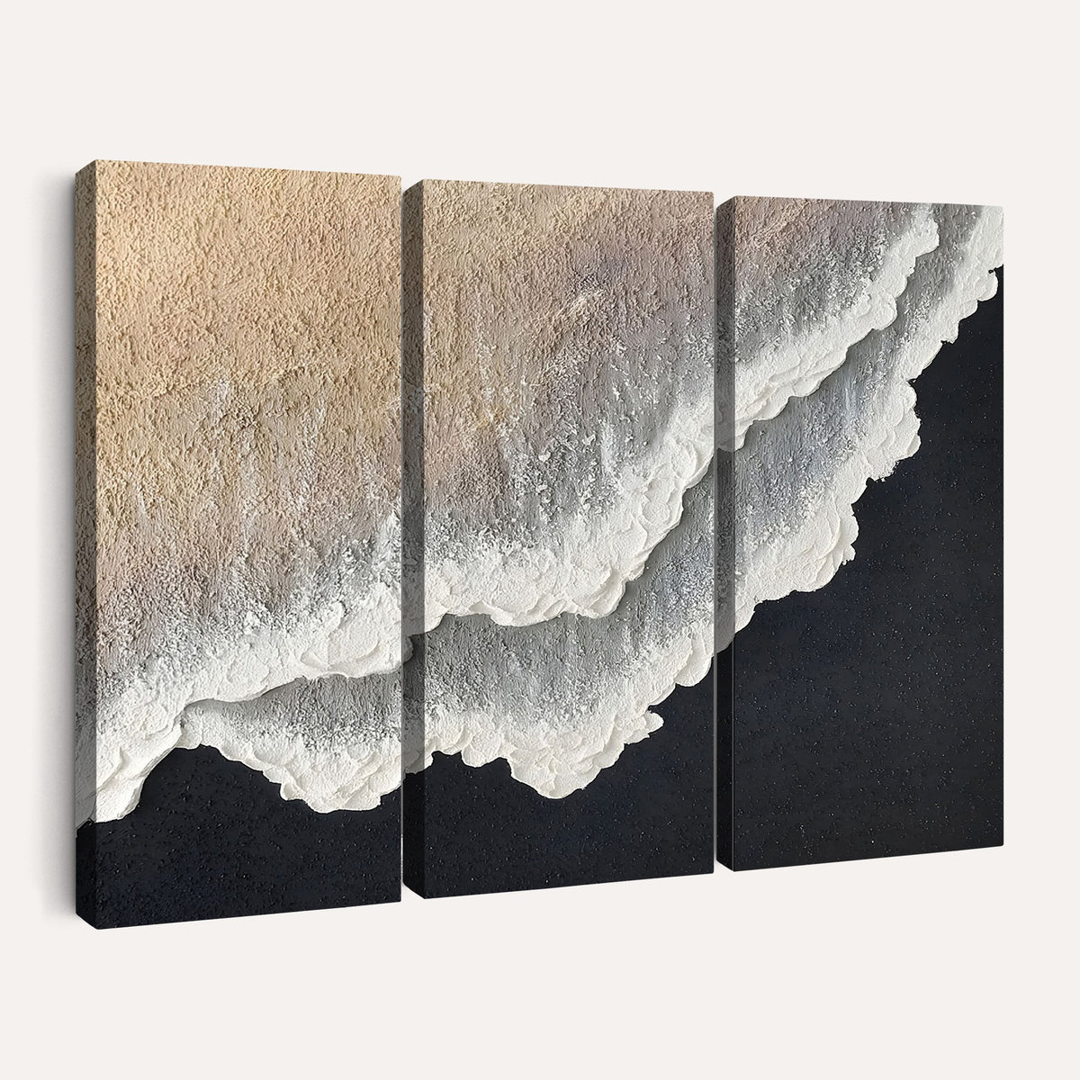 42307004-MGV-CV-24X16 - Ocean Wave and Sand Coastal Wall Art, Modern Beach Decor for Living Room
