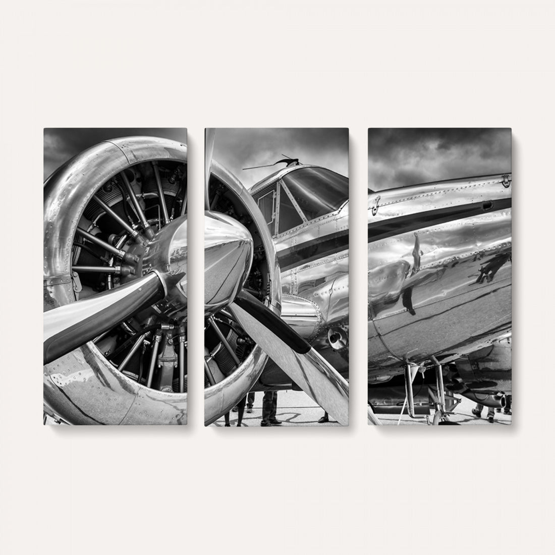 Vintage Antique Airplane Wall Art Canvas Print