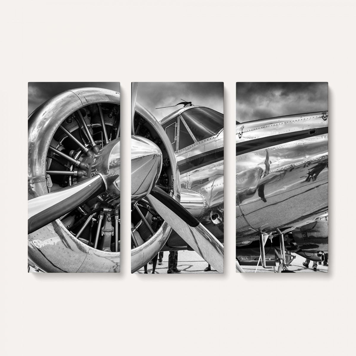 40672-MGV-CV-36X24 - Vintage Antique Airplane Wall Art Canvas Print