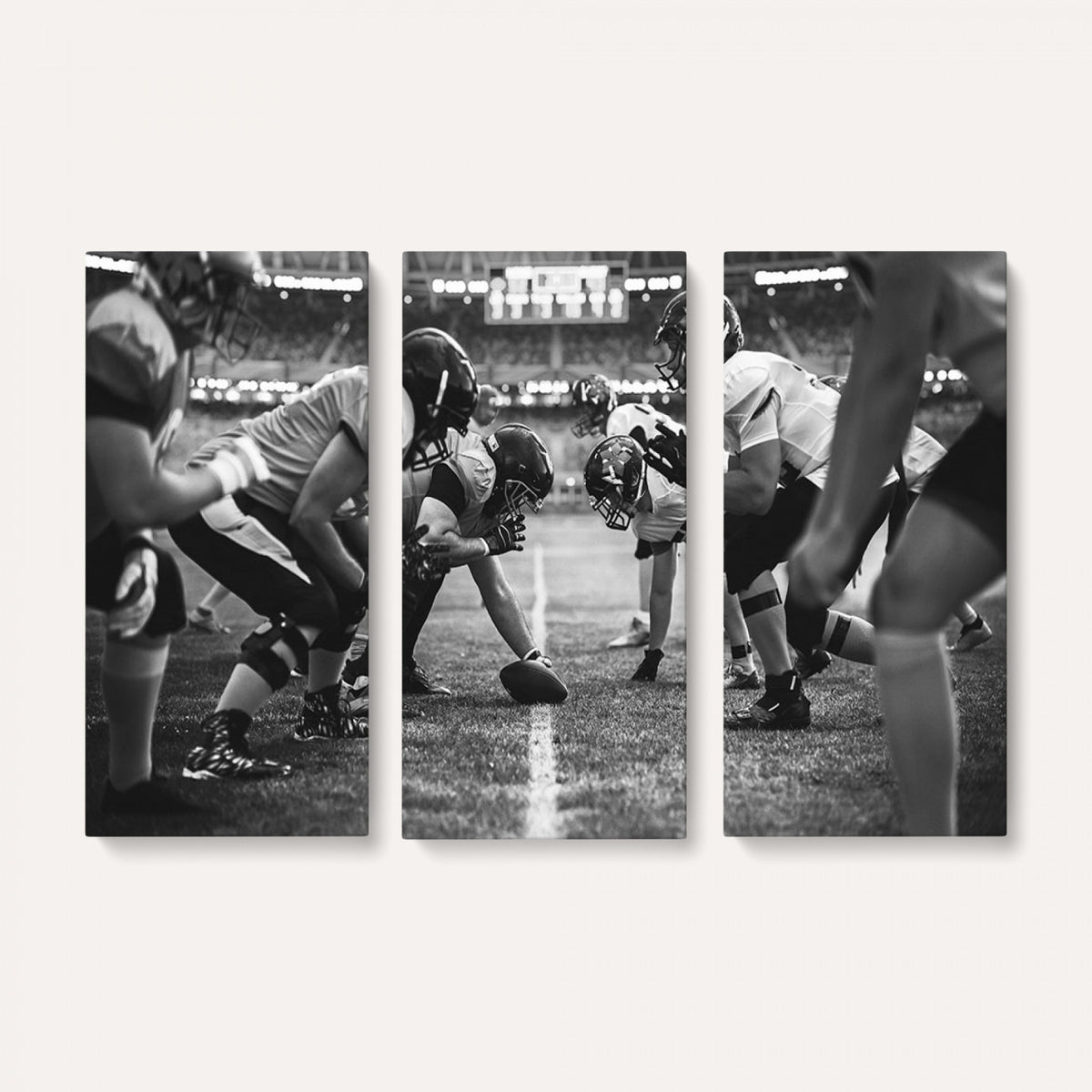 13273-MGV-CV-36X24 - American Football Wall Art Canvas Print Framed Stadium Sport
