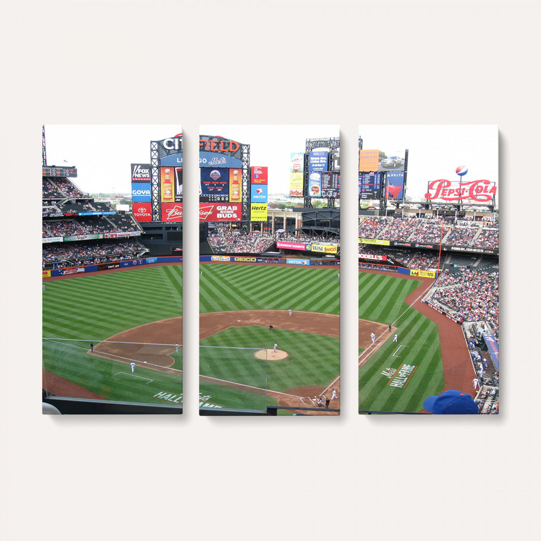 New York Mets Baseball Team Print, Citi Field Baseball Stadium Wall Art
