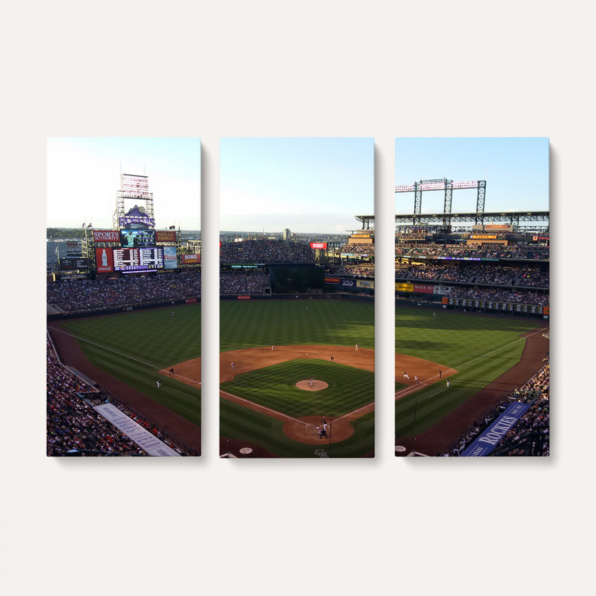 21638-MGV-CV-36X24 - Colorado Rockies Coors Field Wall Art Canvas Print, MLB Baseball Stadium