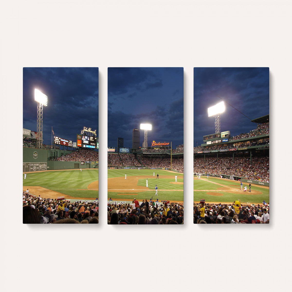 85099-MGV-CV-36X24 - Boston Red Sox Baseball Team Print Canvas, Massachusetts Fenway Park Stadium Wall Art