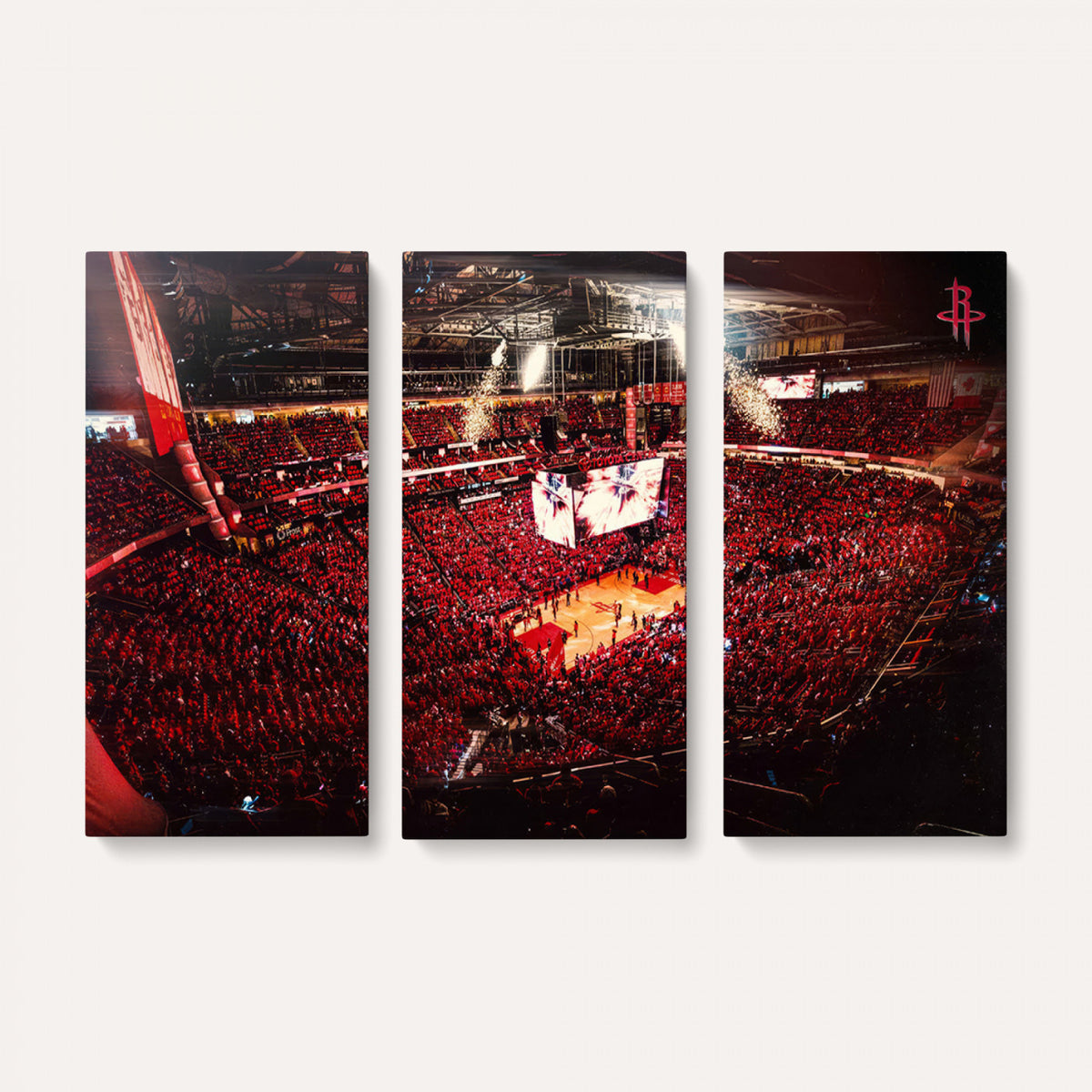 91527-MGV-CV-36X24 - Houston Rockets Basketball Team Print Canvas, Houston Toyota Center Arena Wall Art