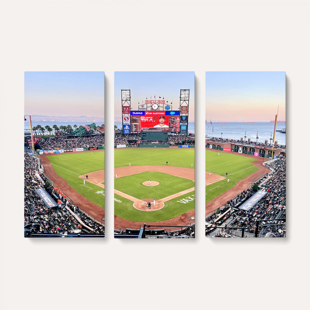 16055-MGV-CV-36X24 - San Francisco Giants Baseball Team Print, Oracle Park