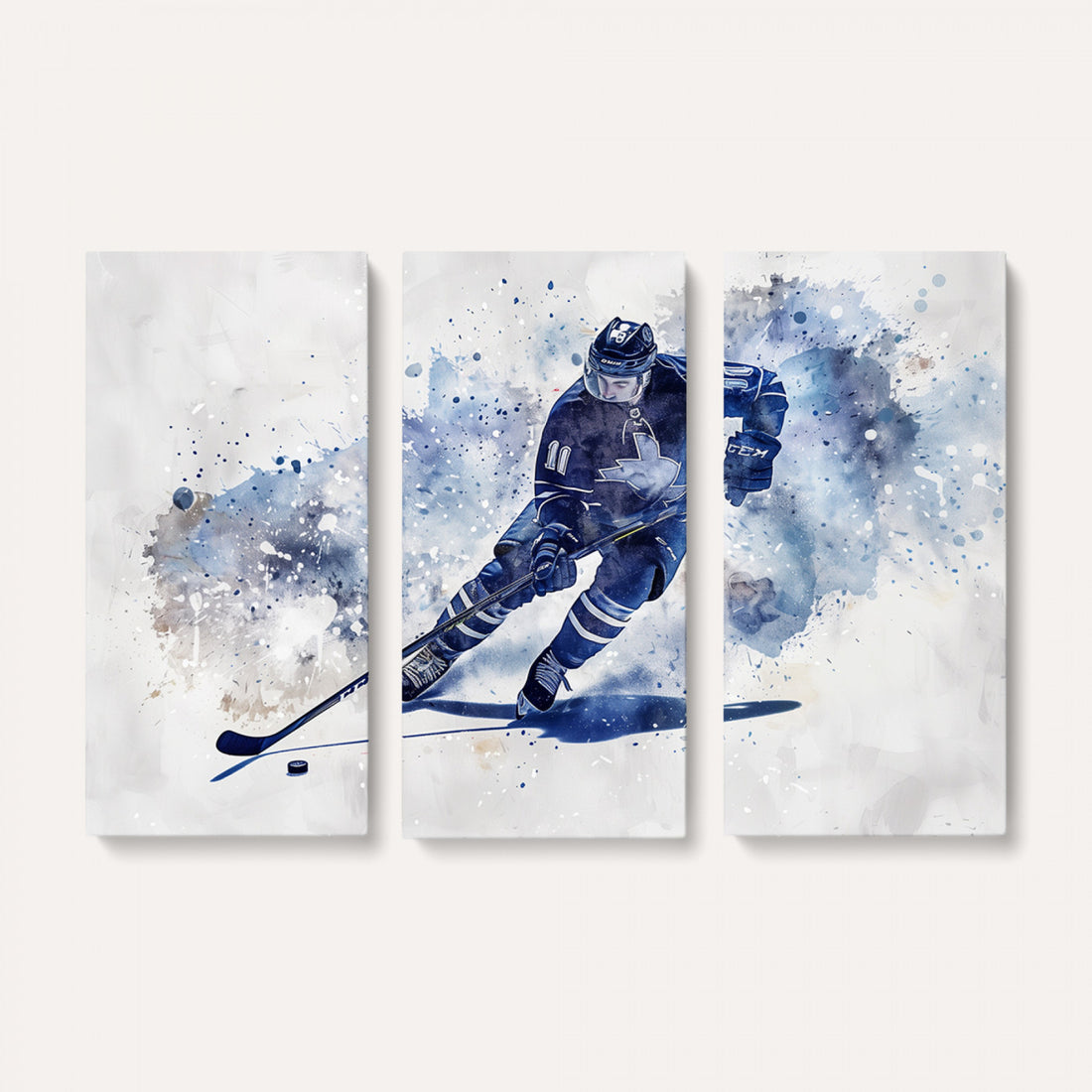 Hockey Player Wall Art Canvas Print