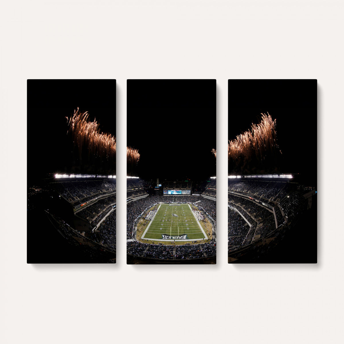 89680-MGV-CV-36X24 - Eagles Field Stadium Wall Art, Philadelphia Eagles Football, Framed and Ready to Hang