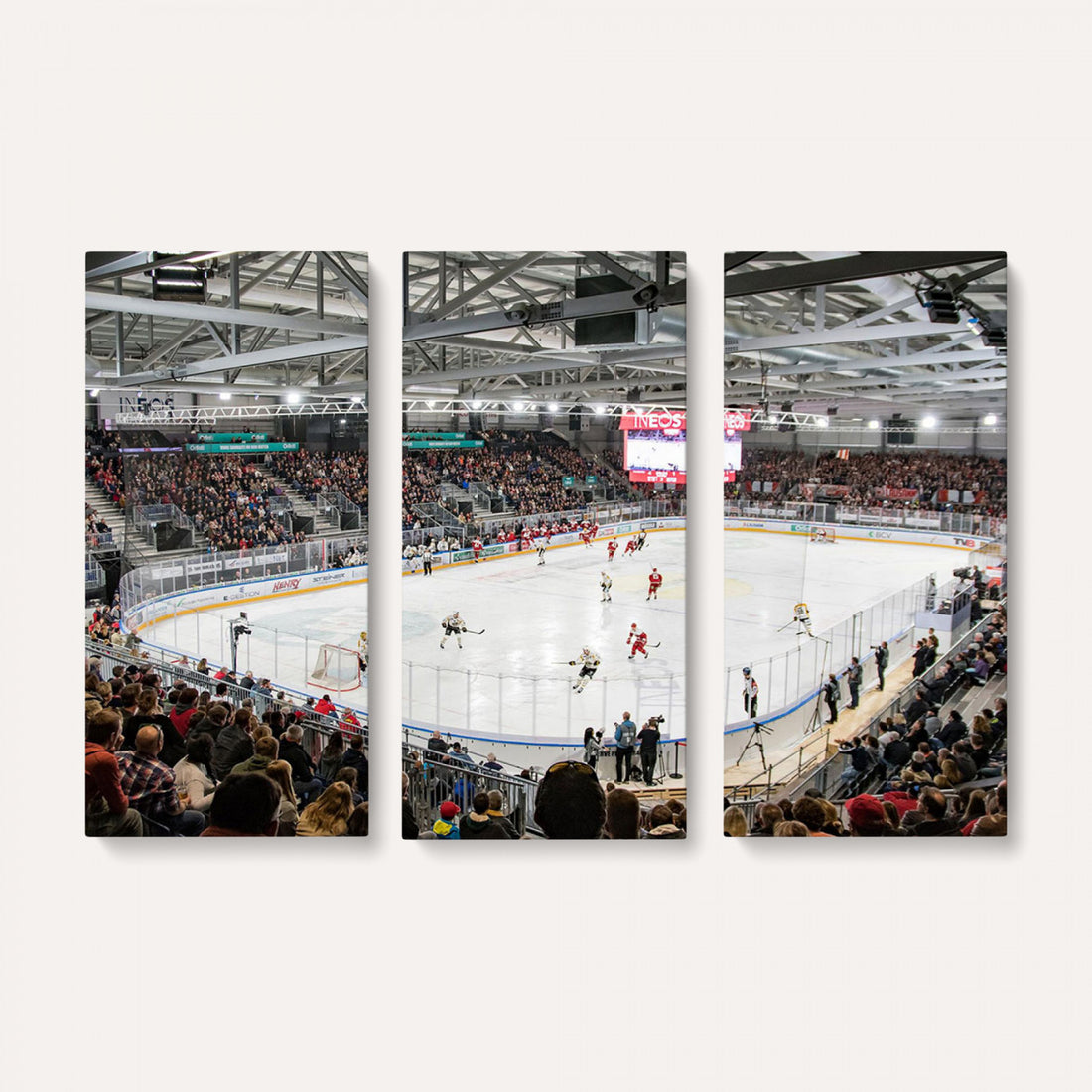 Lausanne Arena Ice Hockey Stadium Wall Art Canvas Print
