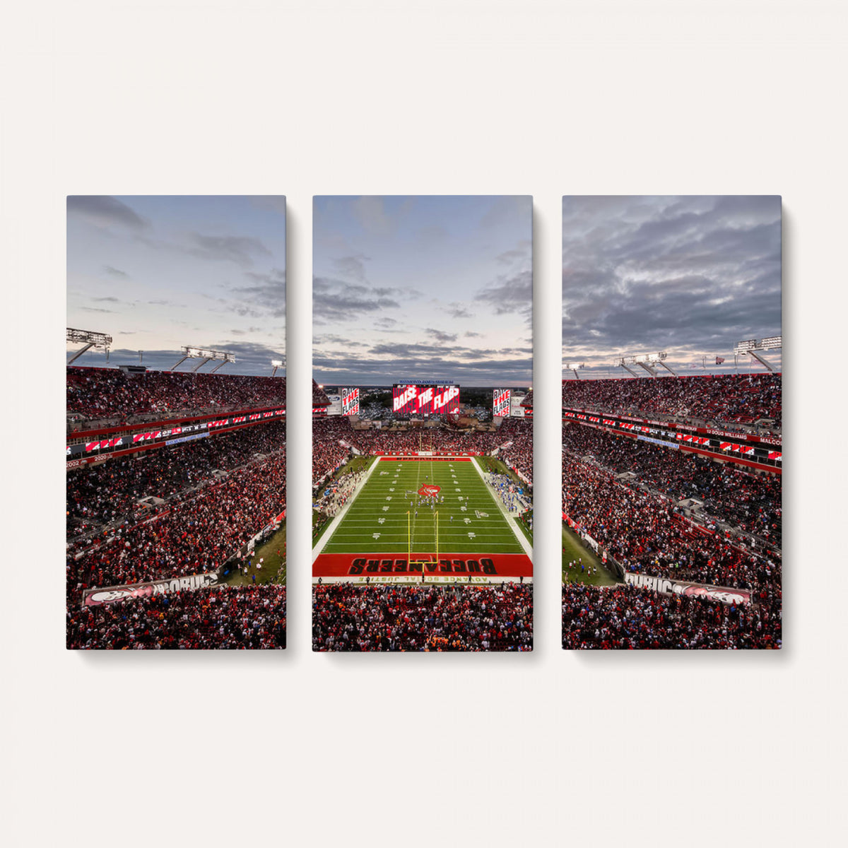 35698-MGV-CV-36X24 - Florida Tampa Raymond James Stadium Wall Art Canvas Print - NFL Football Stadium Print Canvas