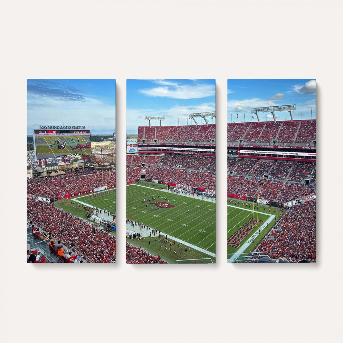 52828-MGV-CV-36X24 - Florida Tampa Raymond James Stadium Wall Art Canvas Print - NFL Football Stadium Print Canvas