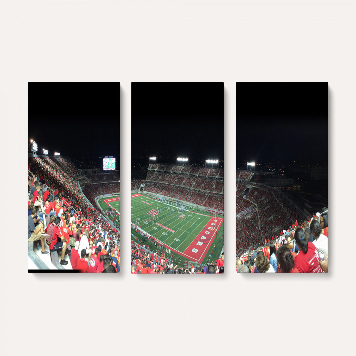 67036-MGV-CV-36X24 - Houston Cougars Football Team Print - Houston TDECU Stadium Wall Art Canvas Print