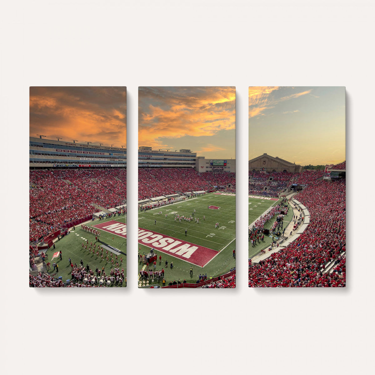 41472-MGV-CV-36X24 - Camp Randall Stadium Wisconsin Badgers Large Wall Art Canvas Print | College Football Stadium Wall
