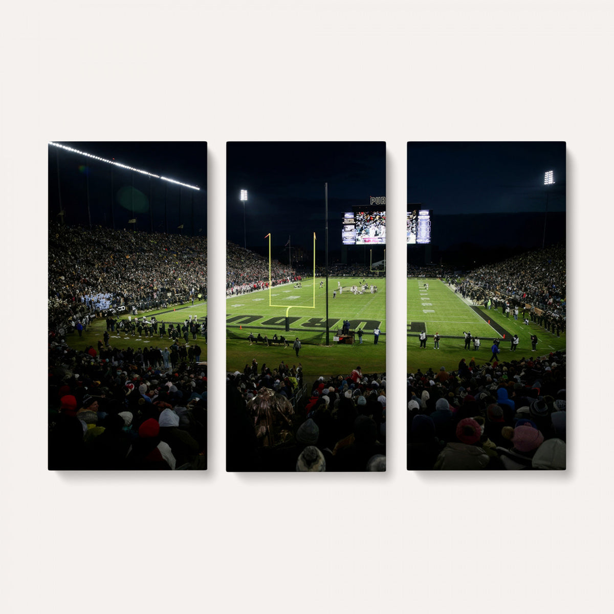 60140-MGV-CV-36X24 - Purdue Boilermakers Football Team Print - West Lafayette Ross–Ade Stadium Wall Art Canvas Print
