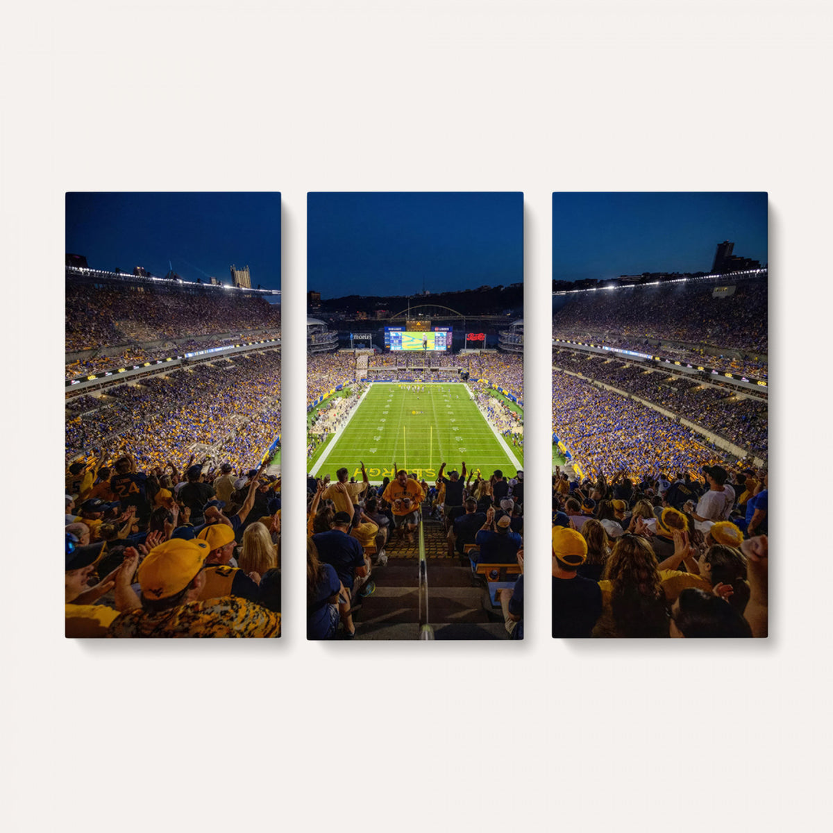 62297-MGV-CV-36X24 - Pittsburgh Panthers Football Team Print - Pittsburgh Acrisure Stadium Wall Art Canvas Print