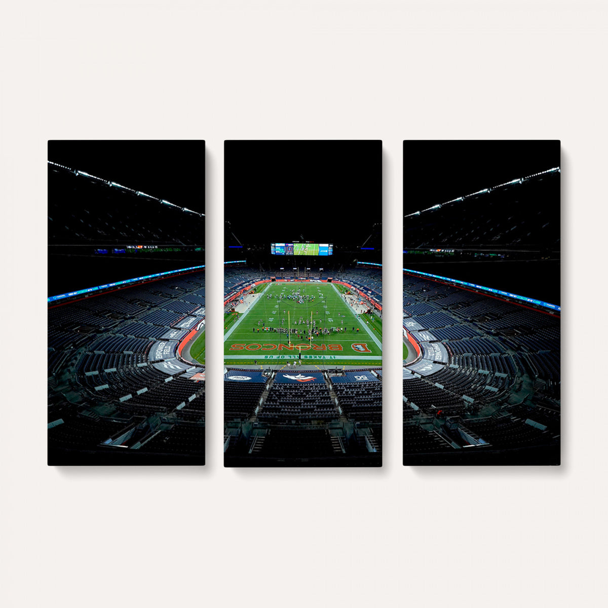 14797-MGV-CV-36X24 - Denver Broncos Football Team Print Canvas- Denver Empower Field at Mile High Stadium Wall Art Canvas